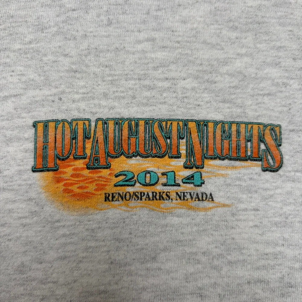 Hot August Nights T-Shirt Men Large Grey 2014 Reno Classic Car Graphic Tee